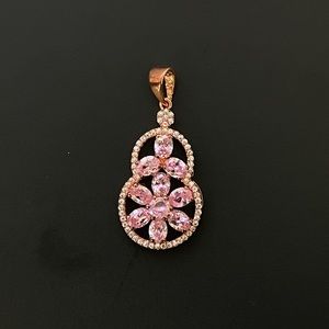 Pink gemstone pendant necklace